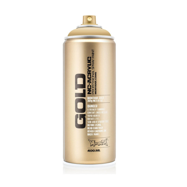 photo-Bombe de peinture - Gold - Acrylique - Sahara beige - G8020 - 400ml - Montana Cans