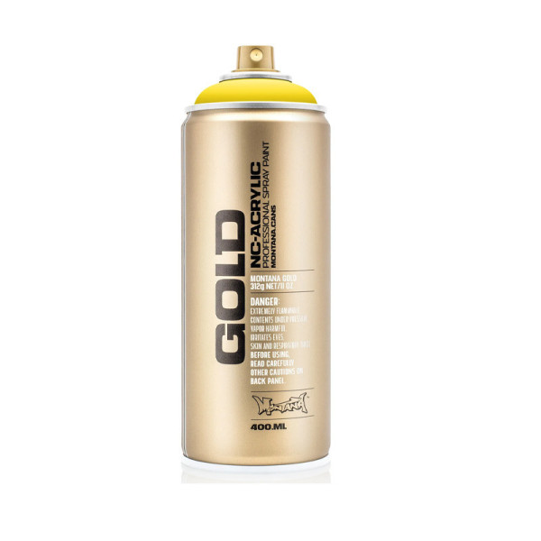 photo-Bombe de peinture - Gold - Acrylique - Shock yellow light - S1000 - 400ml - Montana Cans