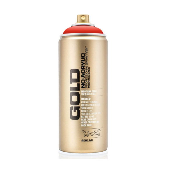 photo-Bombe de peinture - Gold - Acrylique - Shock orange dark - S2020 - 400ml - Montana Cans
