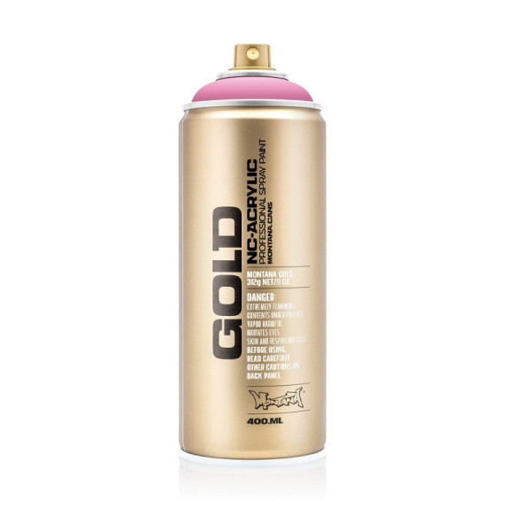 photo-Bombe de peinture - Gold - Acrylique - Shock pink light - S4000 - 400ml - Montana Cans