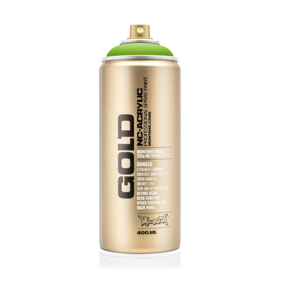 photo-Bombe de peinture - Gold - Acrylique - Shock green light - S6000 - 400ml - Montana Cans