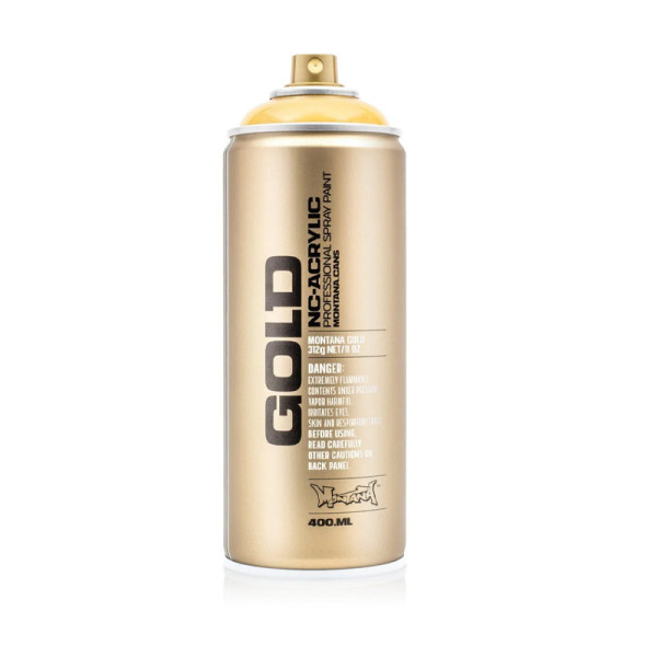 photo-Bombe de peinture - Gold - Acrylique - Transparent Yellow Cab - 400ml - Montana Cans