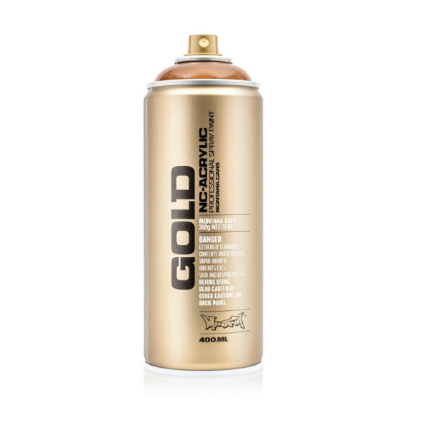 photo-Bombe de peinture - Gold - Acrylique - Transparent hazelnut - 400ml - Montana Cans