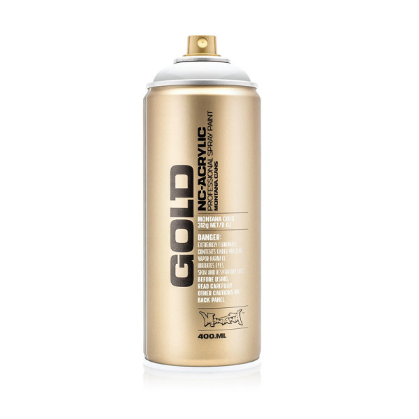 photo-Bombe de peinture - Gold - Acrylique - Transparent white - 400ml - Montana Cans
