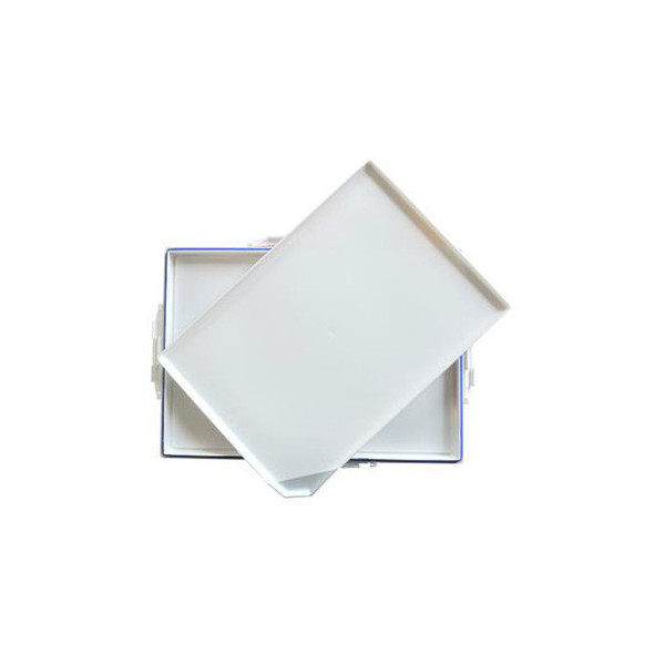 photo-Palette de peinture - Antisèche - Rectangulaire - Plastique - Blanc - 20 compartiments