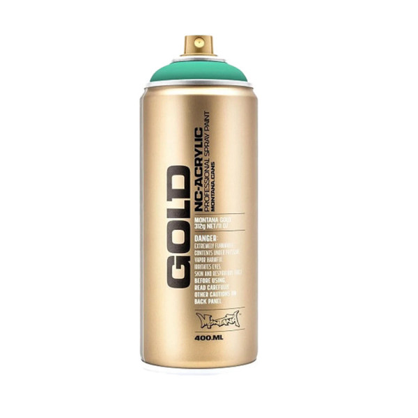photo-Bombe de peinture - Gold - Acrylique - Activ cyan - F6200 - 400ml - Montana Cans