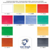 Coffret 12 godets peinture aquarelle Van Gogh Royal Talens boîte en métal