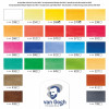 Coffret 24 demi-godets peinture aquarelle Van Gogh Royal Talens boîte en bois
