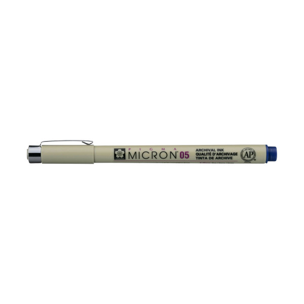 Feutre Pigma Micron 05 Sakura pointe fine 0.45mm bleu royal