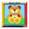 Kit canevas Nounours ourson 15 x 15 cm gros trous