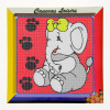 Kit canevas Eléphant 15 x 15 cm gros trous