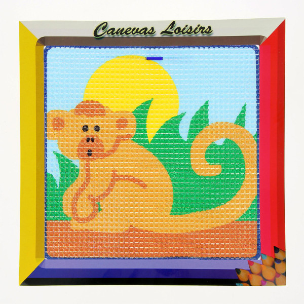 Kit canevas Singe 15 x 15 cm gros trous