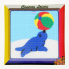 Kit canevas Otarie et ballon 15 x 15 cm gros trous