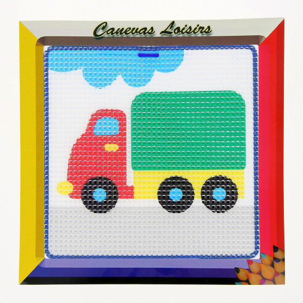 Kit canevas Camion 15 x 15 cm gros trous