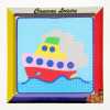 Kit canevas joli bateau 15 x 15 cm gros trous