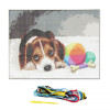 Kit complet canevas 15 x 20 cm motif petit chien chiot