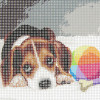 Kit complet canevas 15 x 20 cm motif petit chien chiot