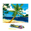 Kit complet canevas 15 x 20 cm motif plage des tropiques