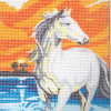 Kit complet canevas 15 x 20 cm motif cheval au galop