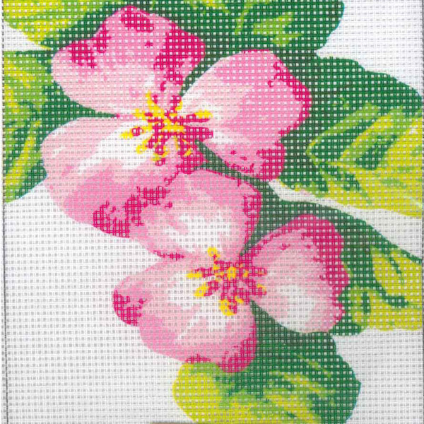 Kit complet canevas 15 x 20 cm motif roses bouquet de fleurs