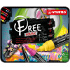 Kit de création de 11 marqueurs STABILO FREE acrylic - pointes mixtes