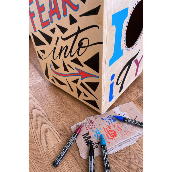 Etui carton de 5 marqueurs STABILO FREE acrylic T100 - pointe fine - Set Spring