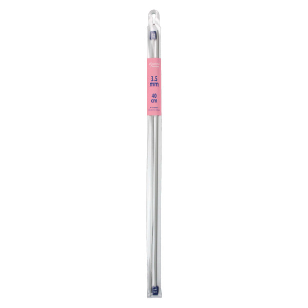 Aiguille à tricoter 40 cm en métal 3,5mm