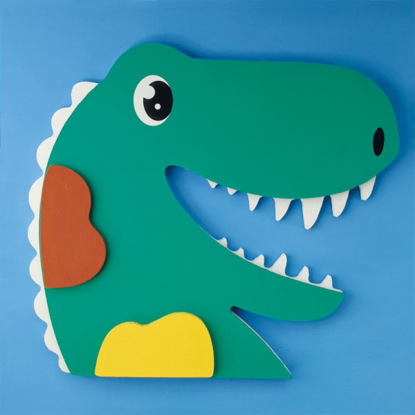 Cadre en bois à décorer - Modèle dinosaure - Loisirs créatifs - Enfant - Aladine