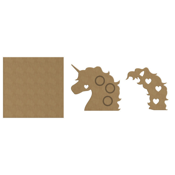 Cadre en bois à décorer - Modèle licorne - Loisirs créatifs - Enfant - Aladine