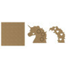 Cadre en bois à décorer - Modèle licorne - Loisirs créatifs - Enfant - Aladine
