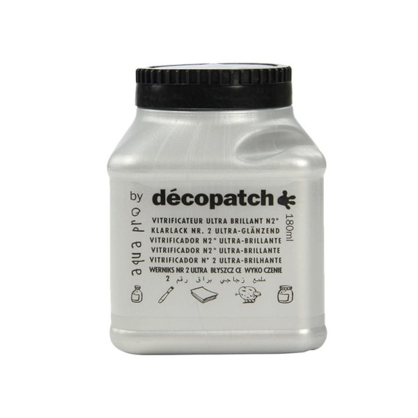 photo-Vernis vitrificateur - Ultra brillant - Transparent - Protecteur - Decopatch - 180g