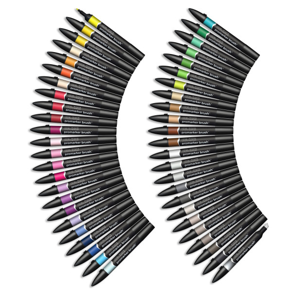 Feutres - Promarker Brush - 48 couleurs - Winsor et Newton - Dessin - Illustration