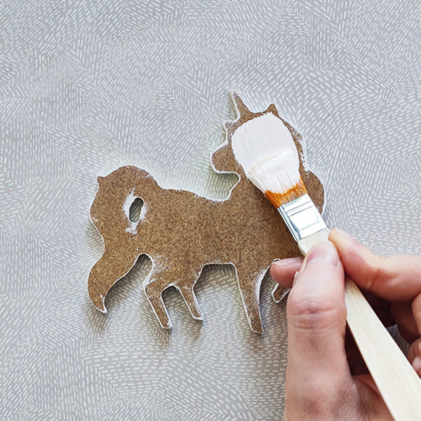 Peinture aux points - Sur bois - Coffret - Modèle licorne - Dès 6 ans - Formes, pochoirs, peintures
