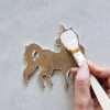 Peinture aux points - Sur bois - Coffret - Modèle licorne - Dès 6 ans - Formes, pochoirs, peintures