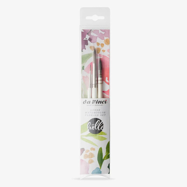 photo-Pinceaux - Aquarelle - Pour faire des motifs floraux - Lavis et rond - Da Vinci