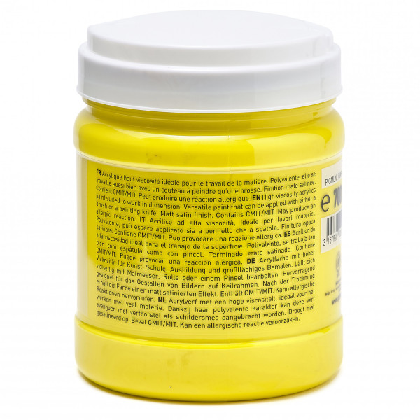 Peinture acrylique - Jaune primaire - Mate-satinée - Pot 700ml - Pébéo Pop Art