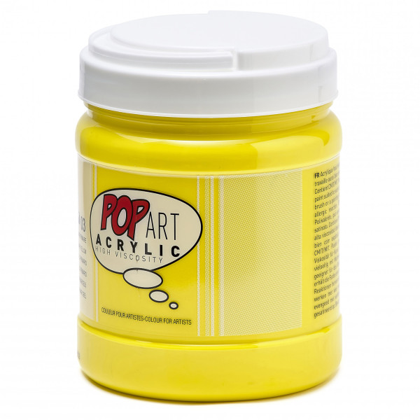 Peinture acrylique - Jaune primaire - Mate-satinée - Pot 700ml - Pébéo Pop Art