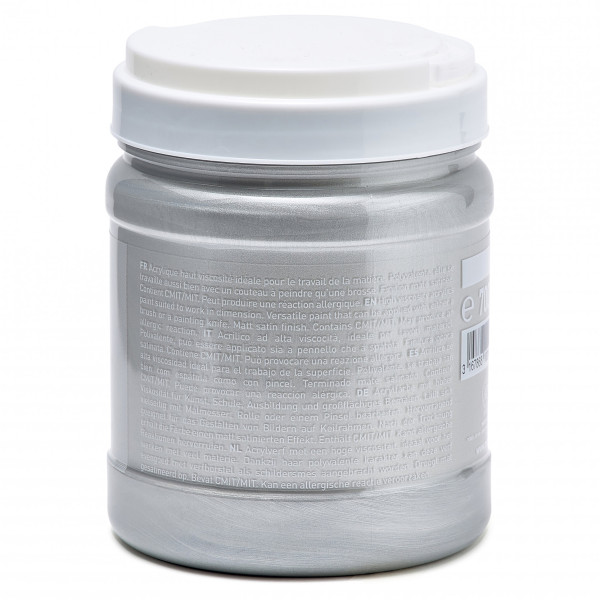 Peinture acrylique - Argent - Mate-satinée - Pot 700ml - Pébéo Pop Art