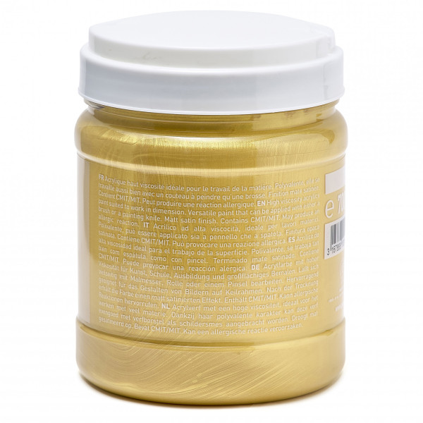 Peinture acrylique - Or - Mate-satinée - Pot 700ml - Pébéo Pop Art