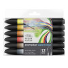 Lot de 12 feutres Promarker Watercolour tons floraux Winsor et Newton