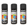 Lot de 3 bombes de peinture Nespoli - noir mat - 400ml | Artmania