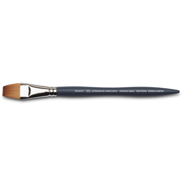 Pinceau plat court 19mm aquarelle professionnelle Winsor & Newton