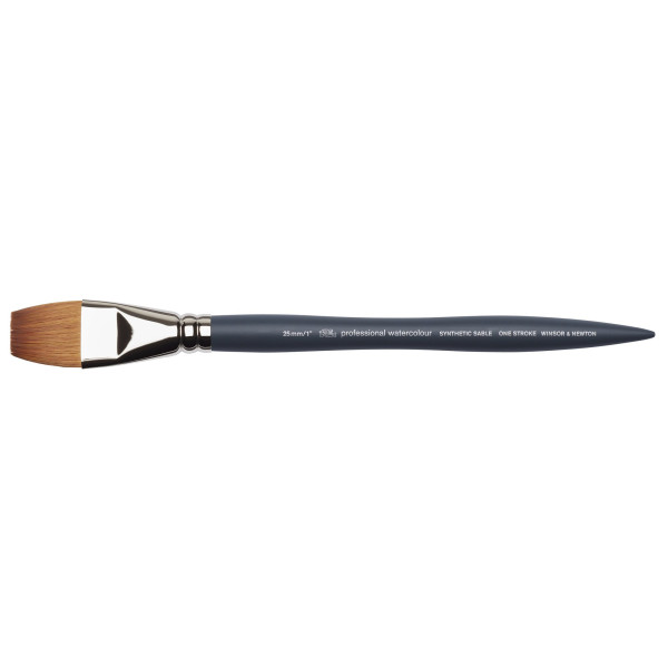 Pinceau plat court 25mm aquarelle professionnelle Winsor & Newton