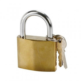 Cadenas en acier doré + clés 40 mm Cogex