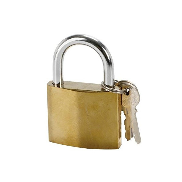 Cadenas en acier doré + clés 40 mm Cogex