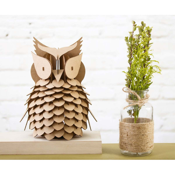Hibou en carton à assembler
