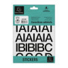 photo-Lettres adhésives - Stickers - Noires - 30mm hauteur - 6 planches - A-Z + caractères spéciaux
