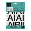 photo-Lettres adhésives - Stickers - Noires - 50mm hauteur - 8 planches - A-Z + caractères spéciaux