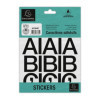 photo-Lettres adhésives - Stickers - Noires - 40mm hauteur - 6 planches - A-Z + caractères spéciaux