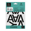 photo-Lettres adhésives - Stickers - Noires - 60mm hauteur - 12 planches - A-Z + caractères spéciaux
